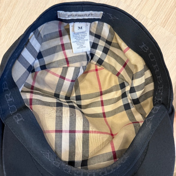 Burberry Black Cotton Twill Newsboy Hat - Picture 3 of 4